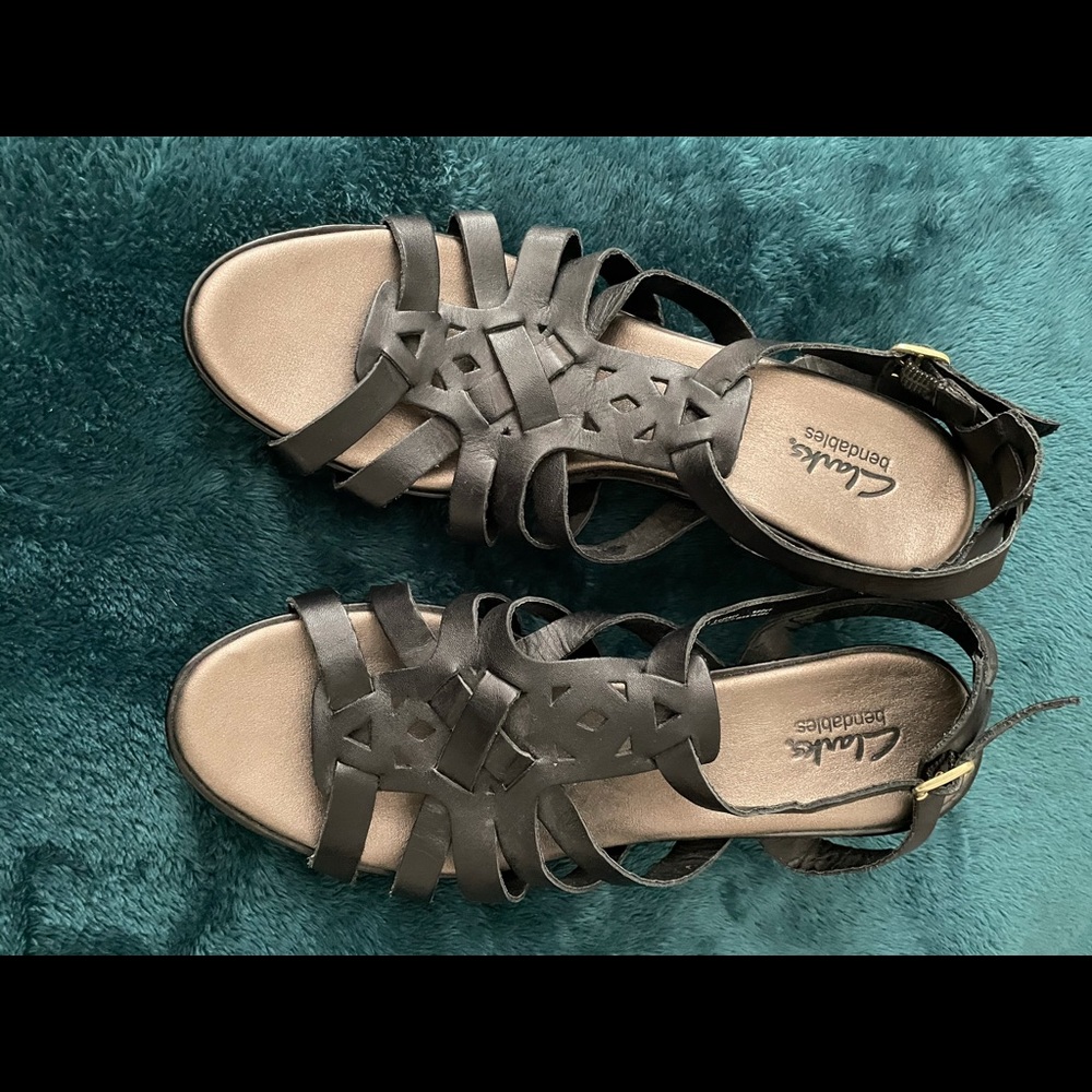 Clarks wedge sandals